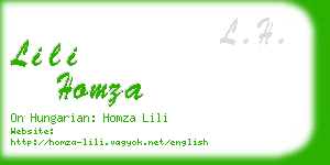 lili homza business card